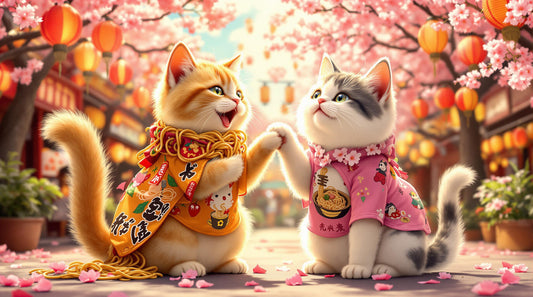 Ramen Cats and Sakura: Festival-Inspired T-Shirts