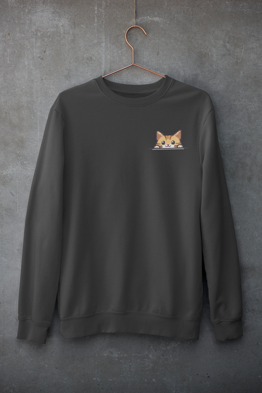 Pixel Peek-a-Boo Cat Sweatshirt
