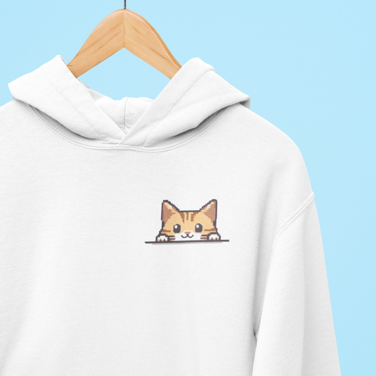 Pixel Peek-a-Boo Cat Hoodie