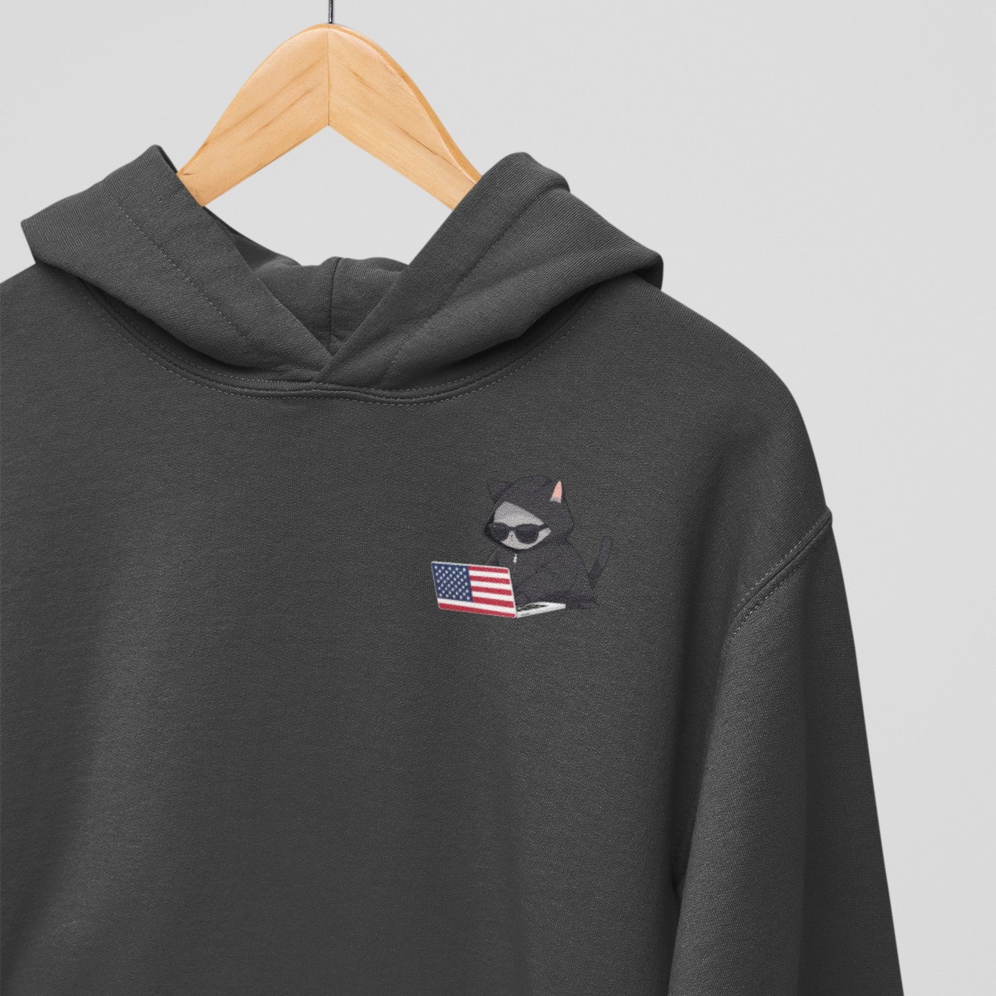 Patriotic Cat Hacker Hoodie