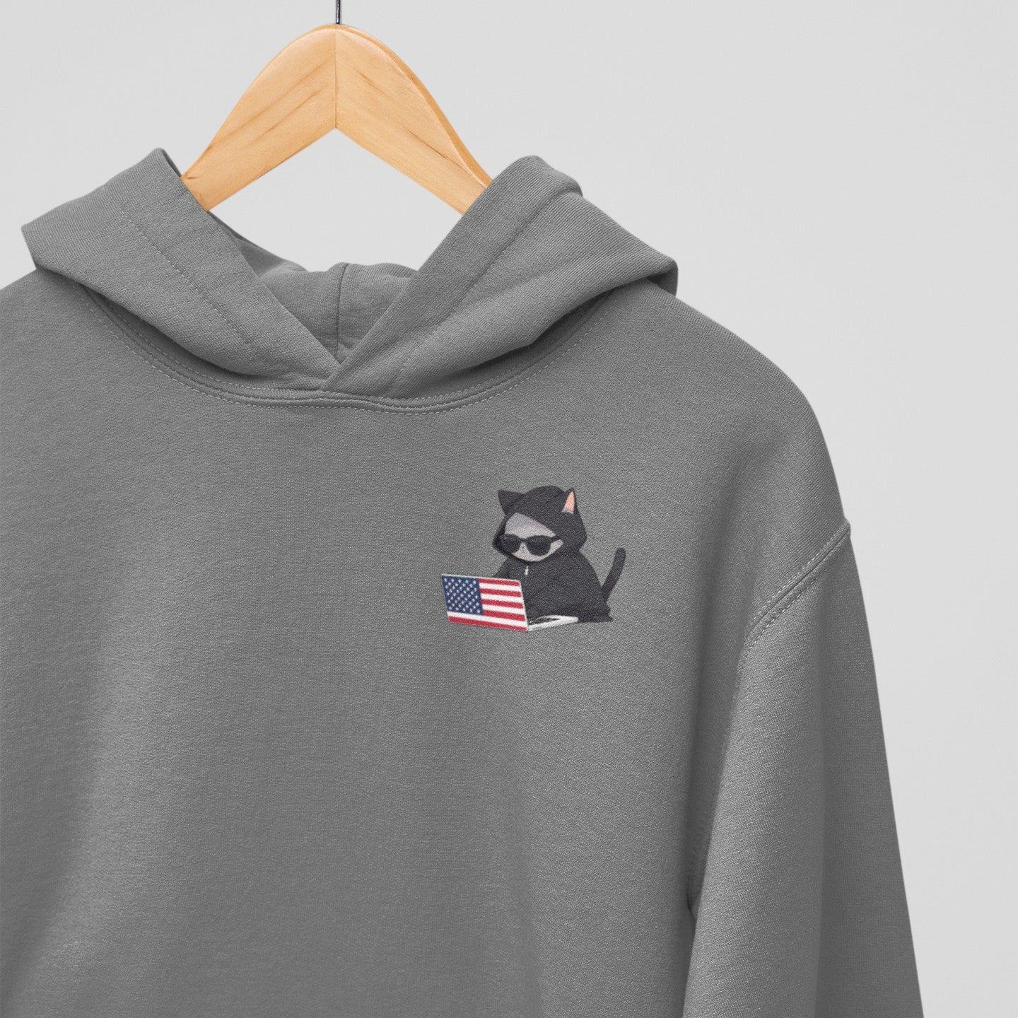Patriotic Cat Hacker Hoodie