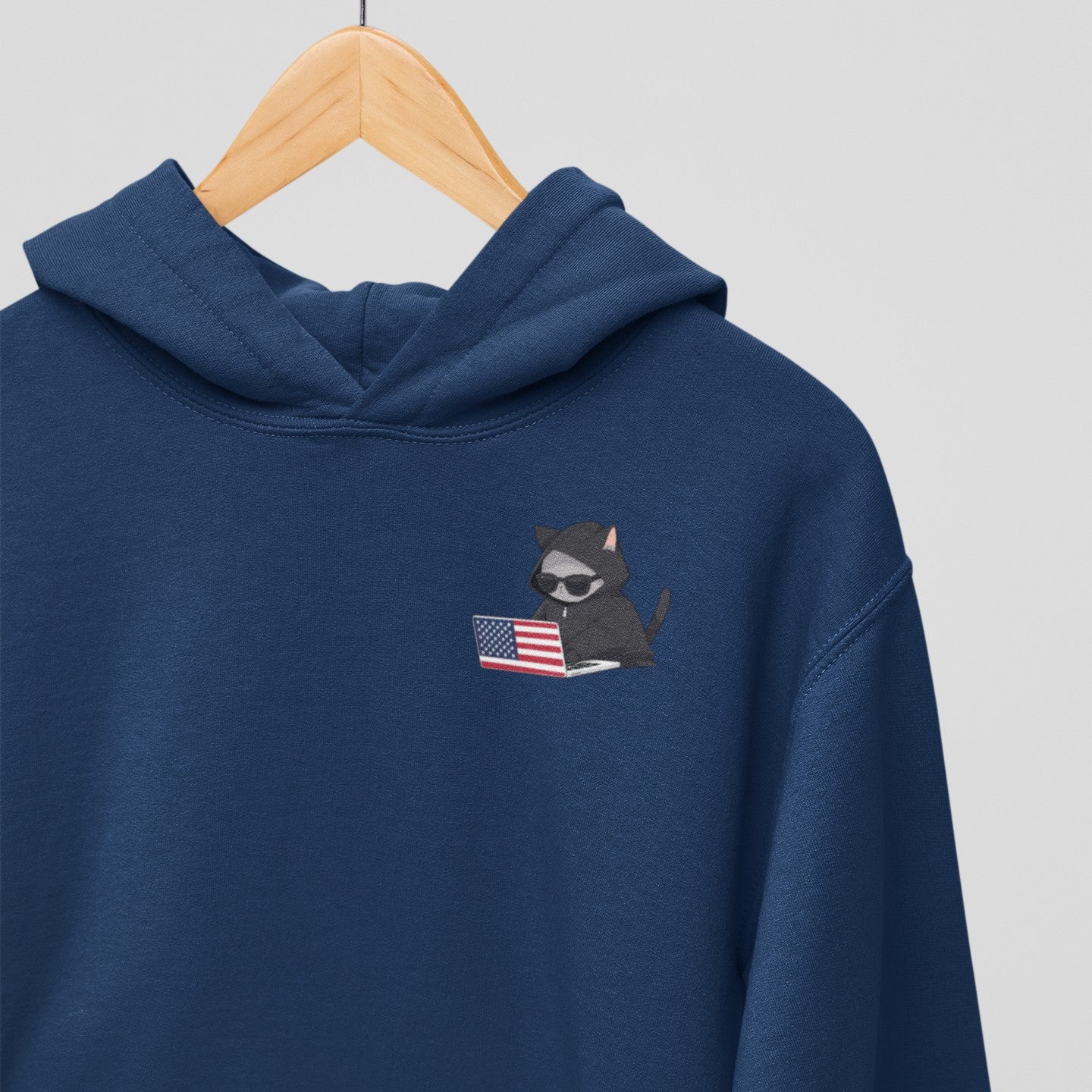 Patriotic Cat Hacker Hoodie