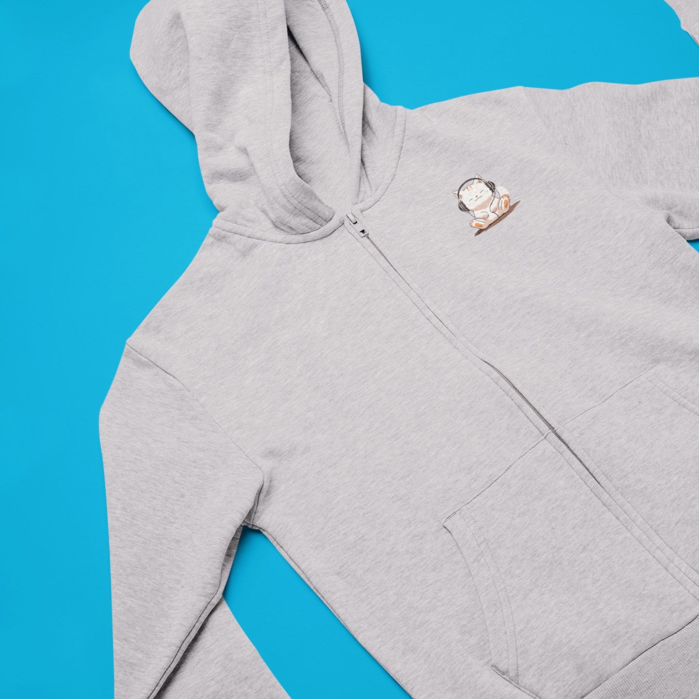 Meow-sic Lover's Zip Hoodie