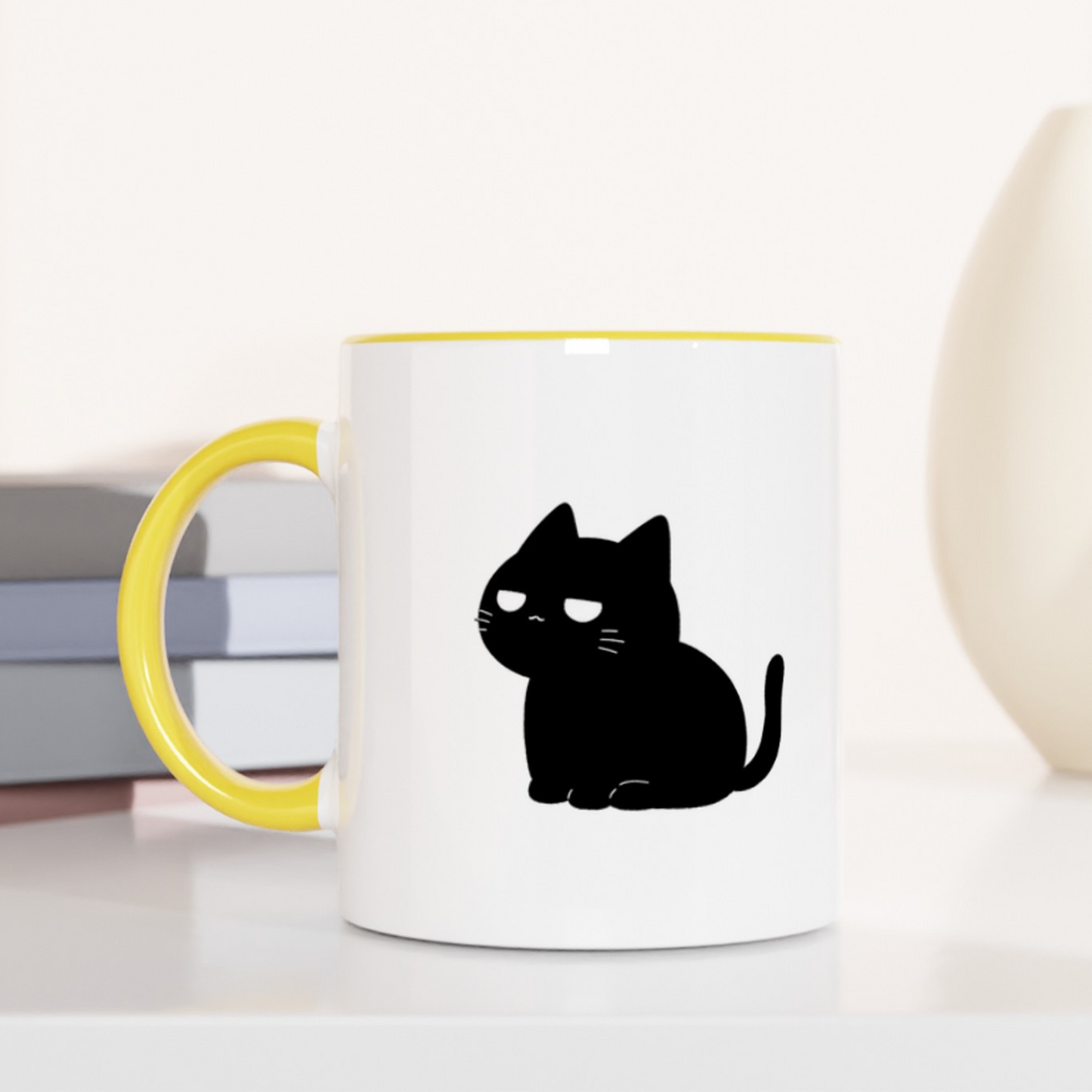 Suspurr-ious Kitty 11oz Ceramic Two Tone Mug