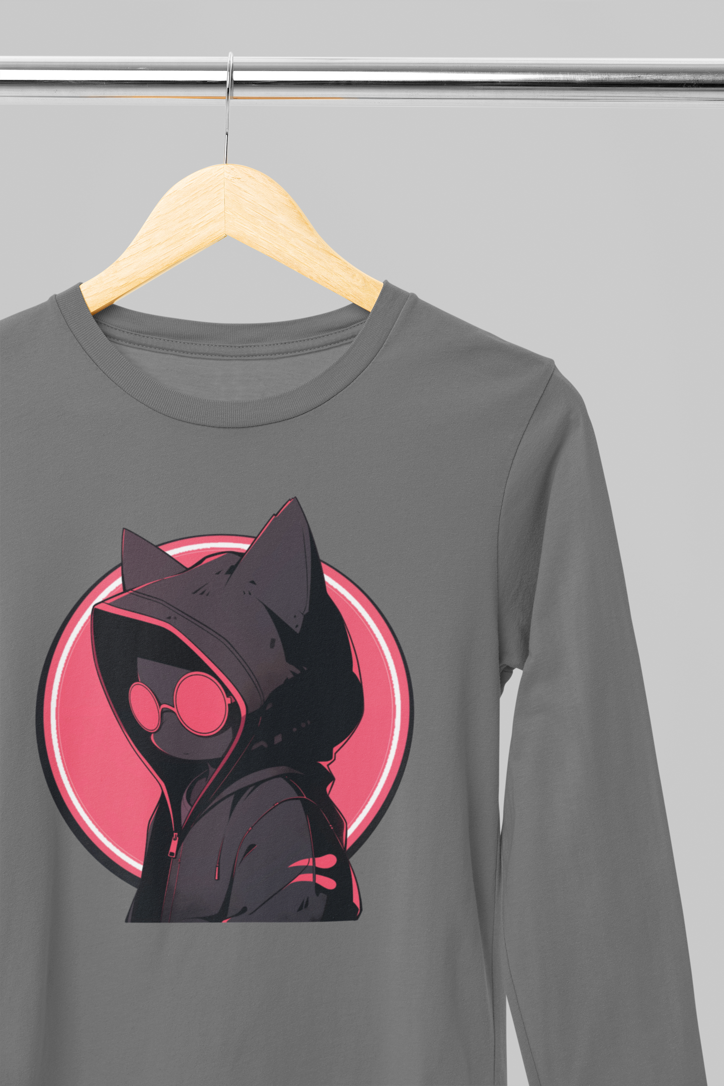 Gamer Cat Long Sleeve Tee