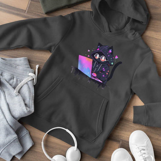Cyber Cat Vibes Hoodie