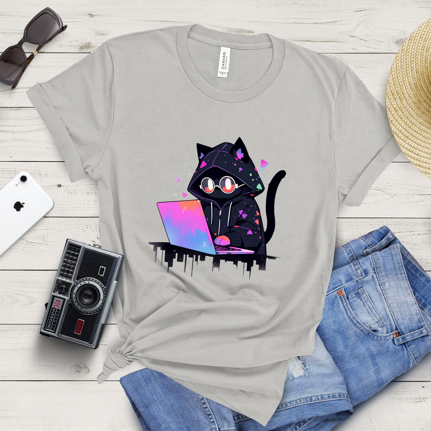 Cyber Cat Vibes T-Shirt