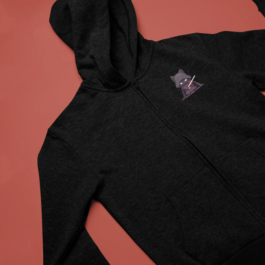 Dark Meow-der Zip Hoodie