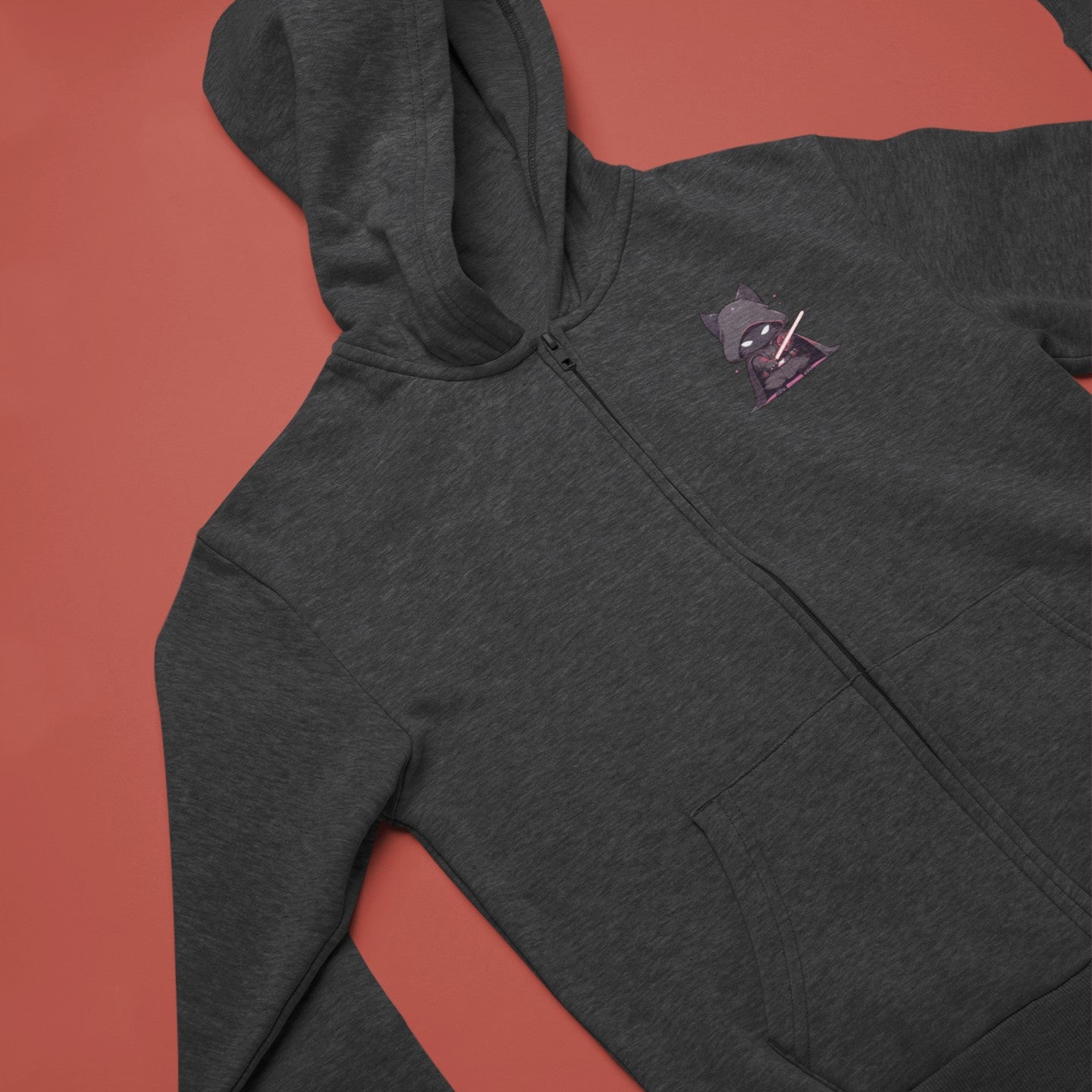 Dark Meow-der Zip Hoodie