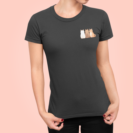The Meow Trio (One Stands Out) Women’s Slim Fit Tee