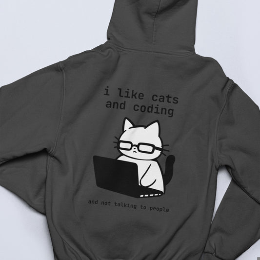 I Like Cats and Coding Zip Hoodie