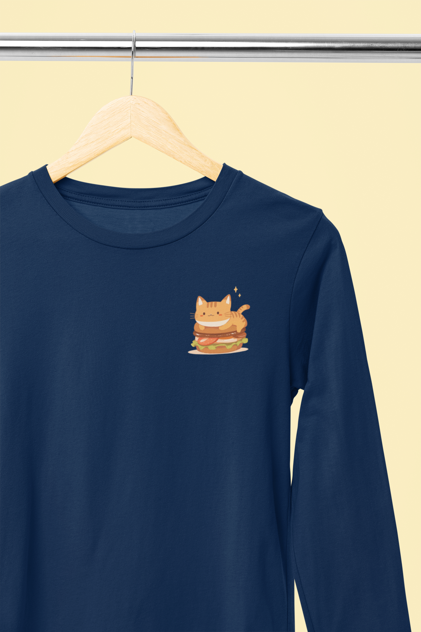 Purr-ger Cat Long Sleeve Tee