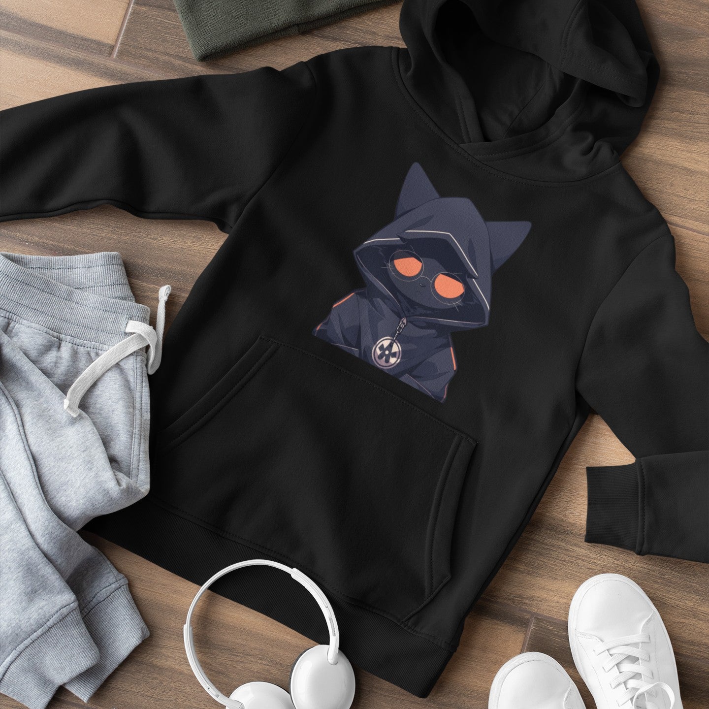 Mystic Geek Cat Hoodie