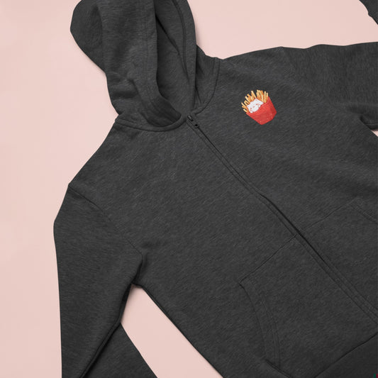 Kitty Fries Delight Zip Hoodie