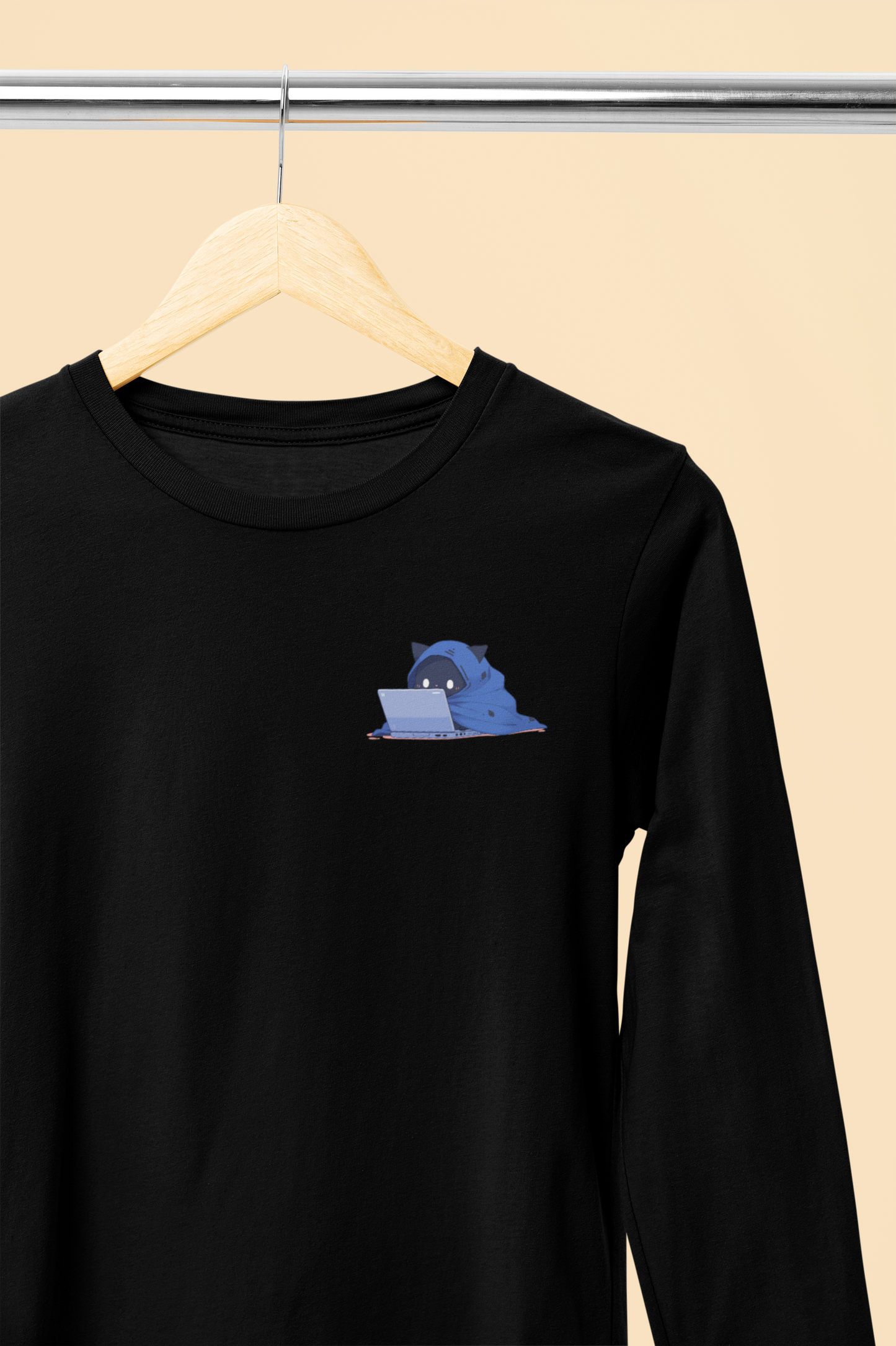 Meow-trovert: The Introvert Cat Long Sleeve Tee