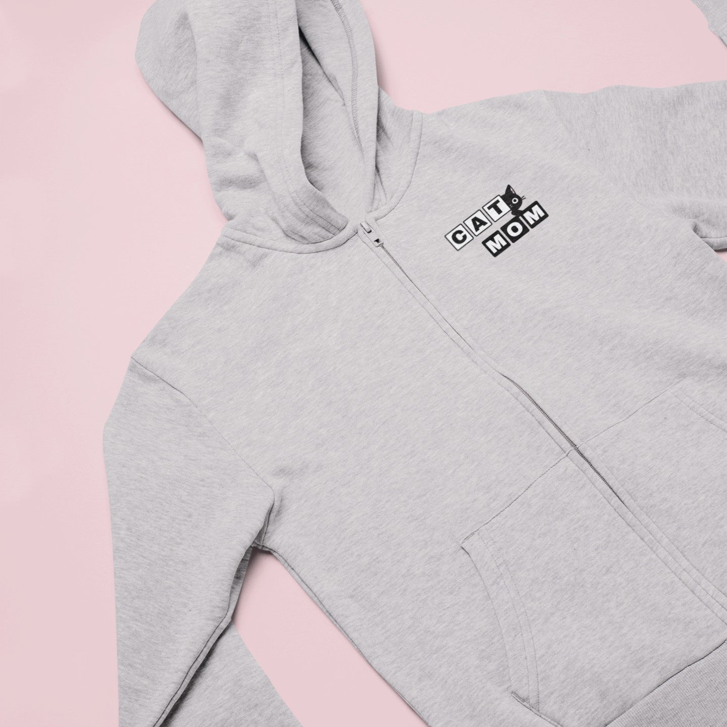 Paw-some Cat Mom Zip Hoodie