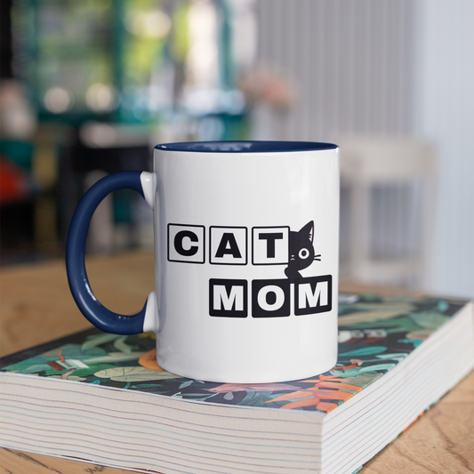 Paw-some Cat Mom 11oz Ceramic Two Tone Mug
