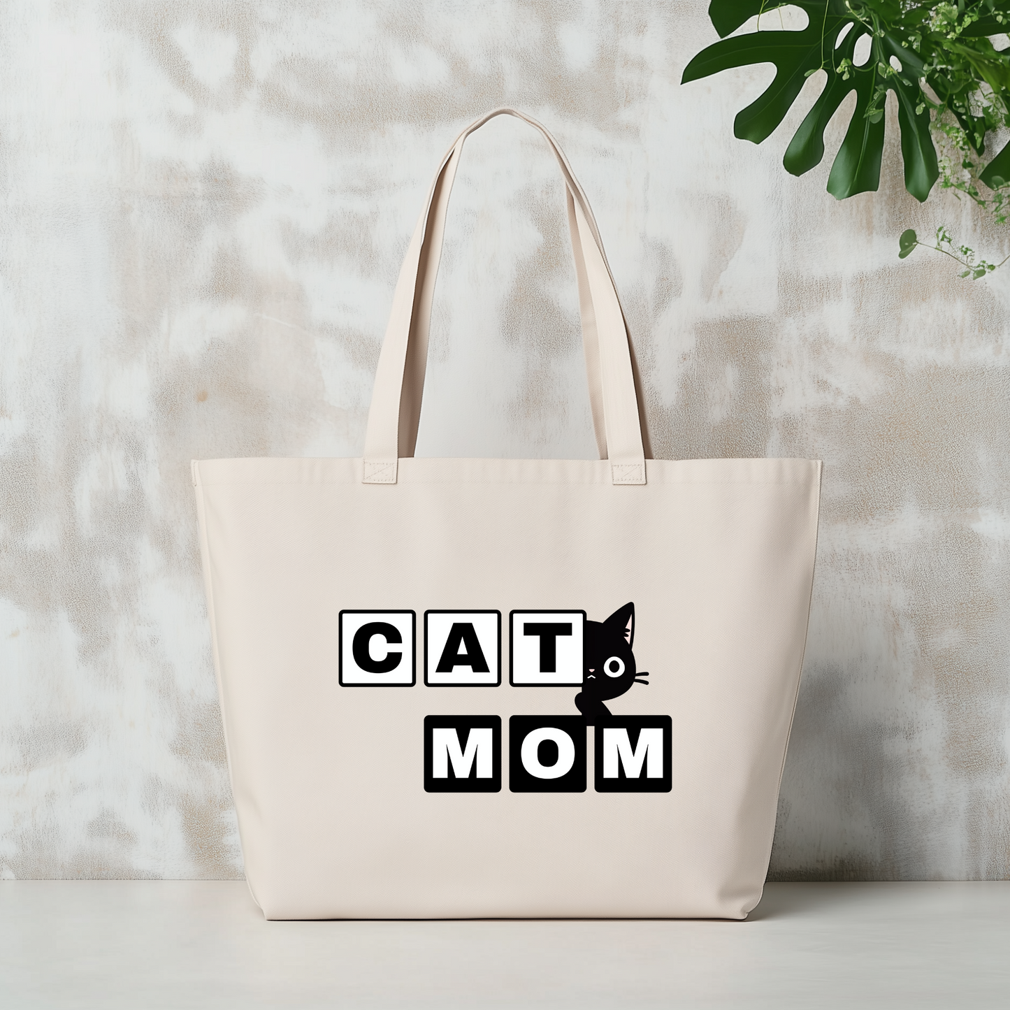 Paw-some Cat Mom jumbo tote bag
