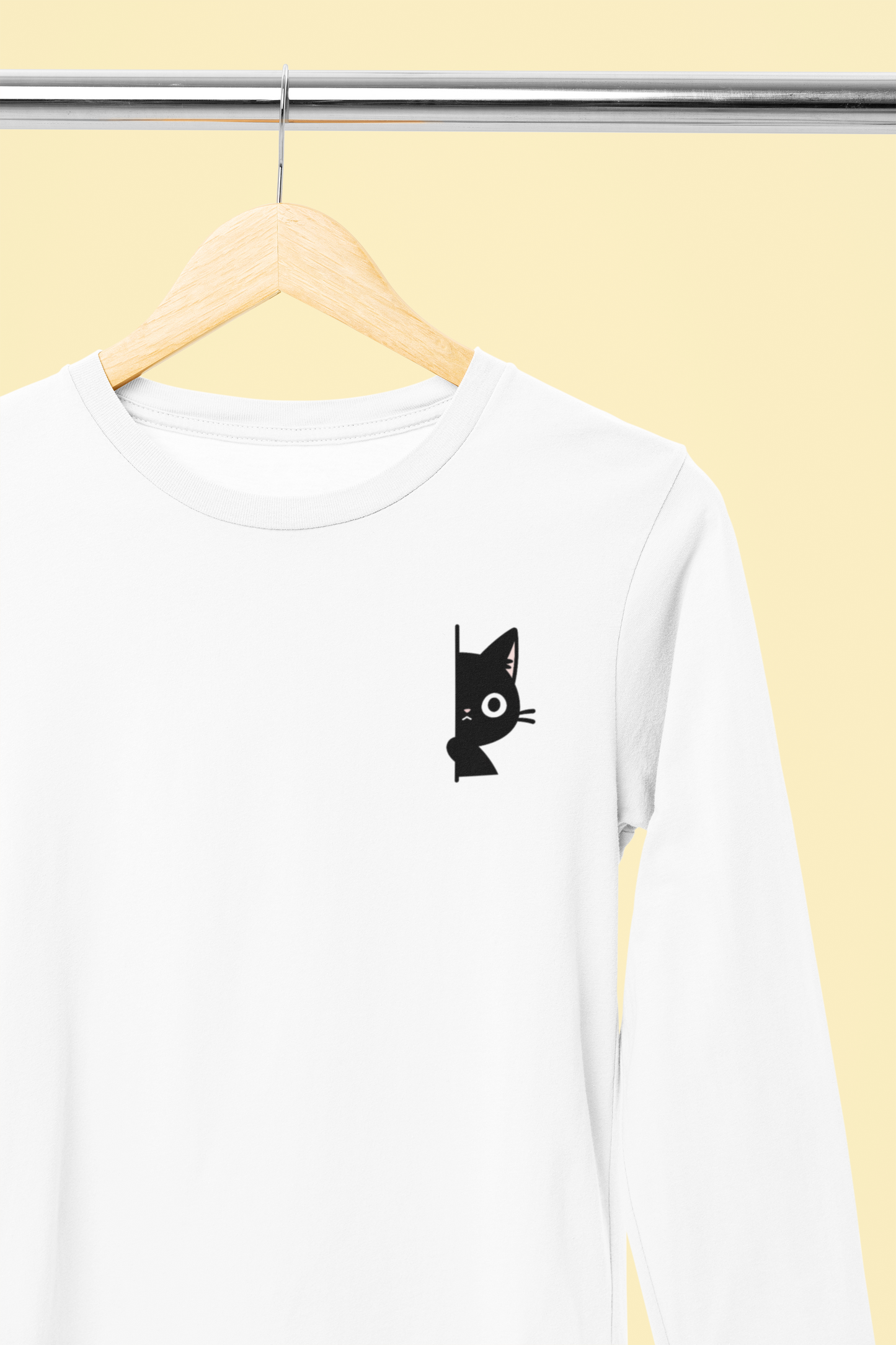 Peekaboo Black Cat Longsleeve Tee