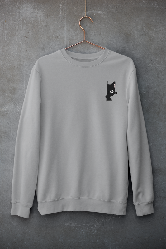 Peekaboo Black Cat Sweatshirt