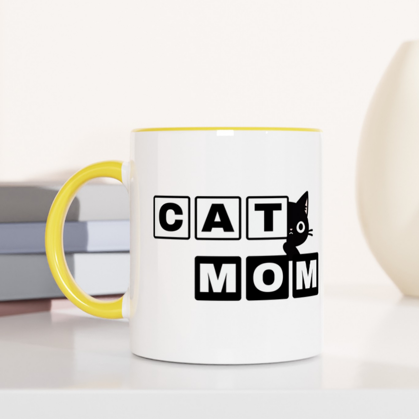 Paw-some Cat Mom 11oz Ceramic Two Tone Mug