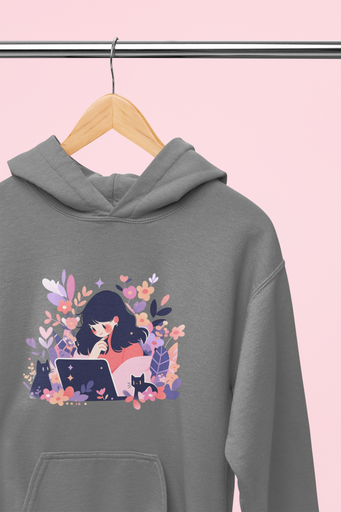 Meowtivation Bloom Hoodie