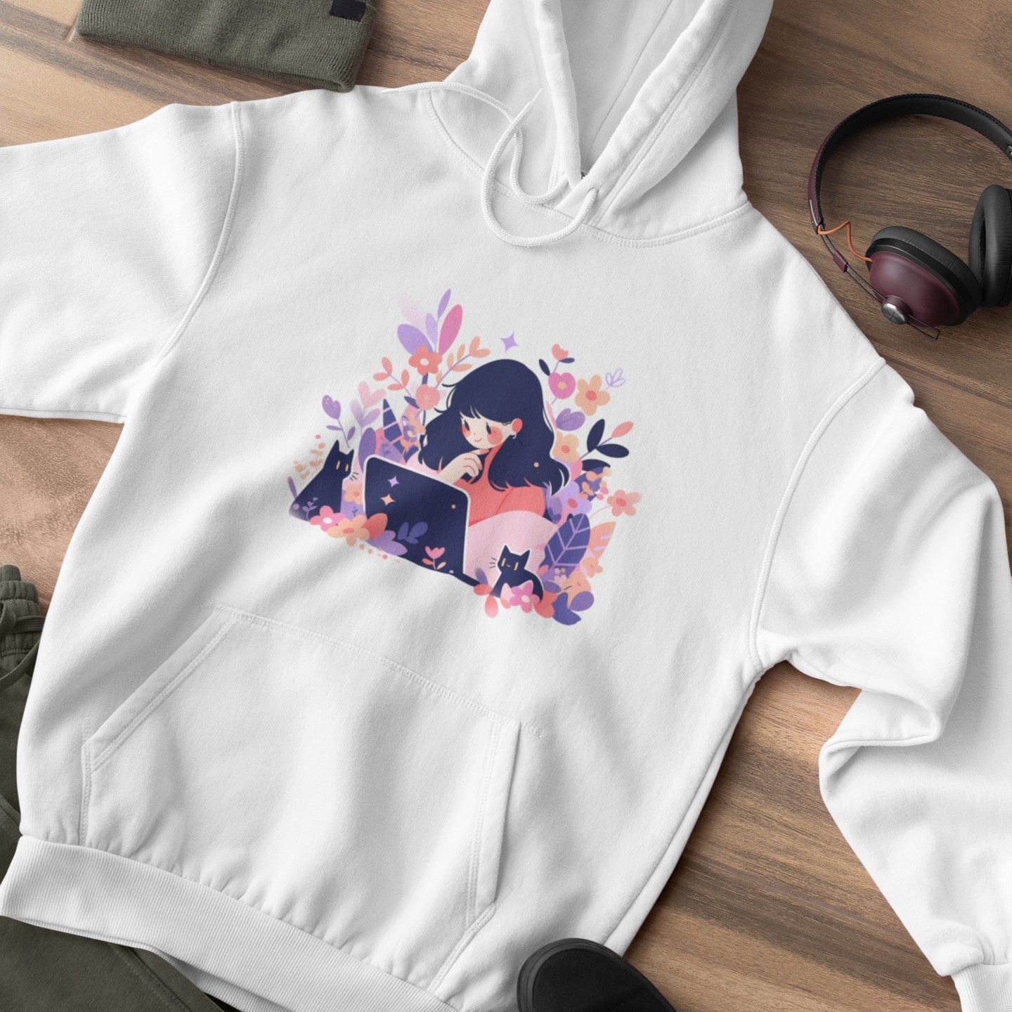 Meowtivation Bloom Hoodie