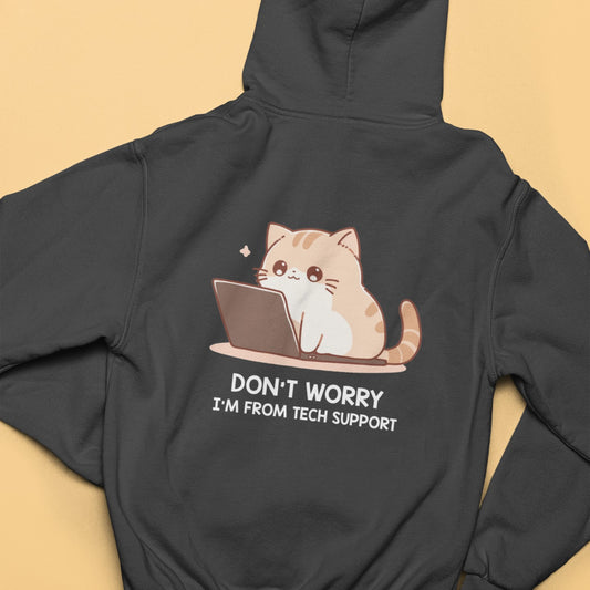 Tech Support Kitty Zip Hoodie