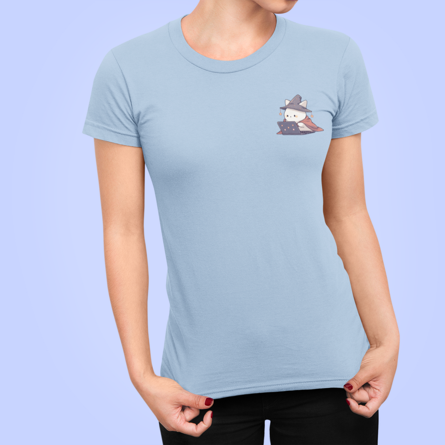 Wizard of C.A.T. (Code and Tech) Women’s Slim Fit Tee