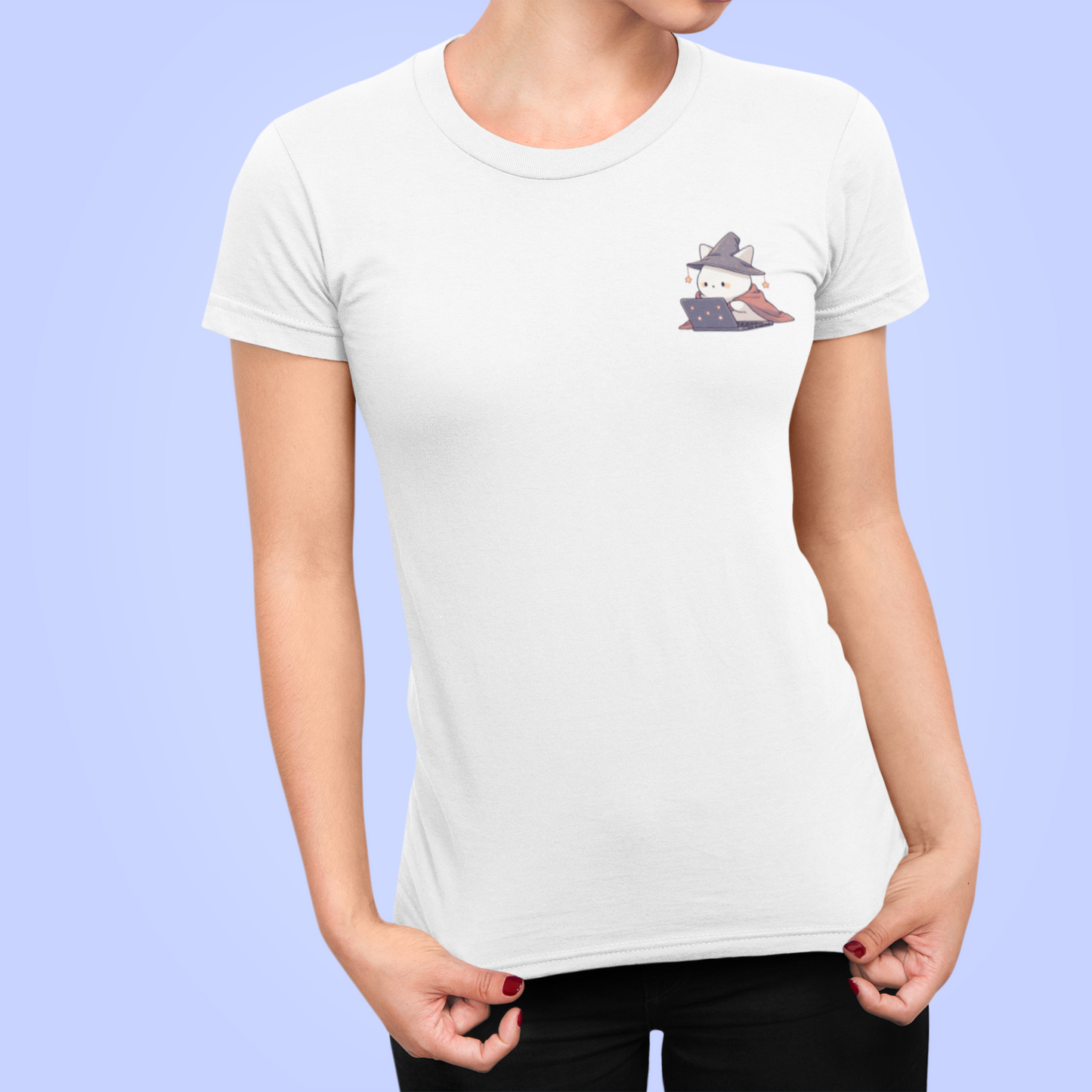 Wizard of C.A.T. (Code and Tech) Women’s Slim Fit Tee