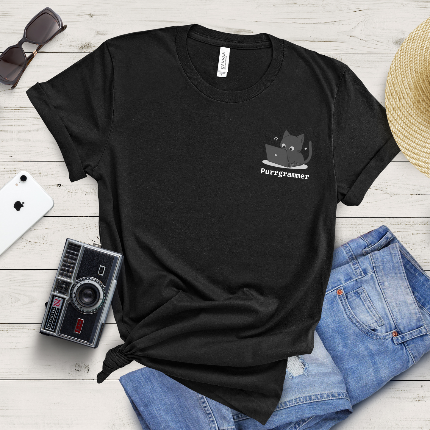 Purrgrammer Pocket Style T-Shirt