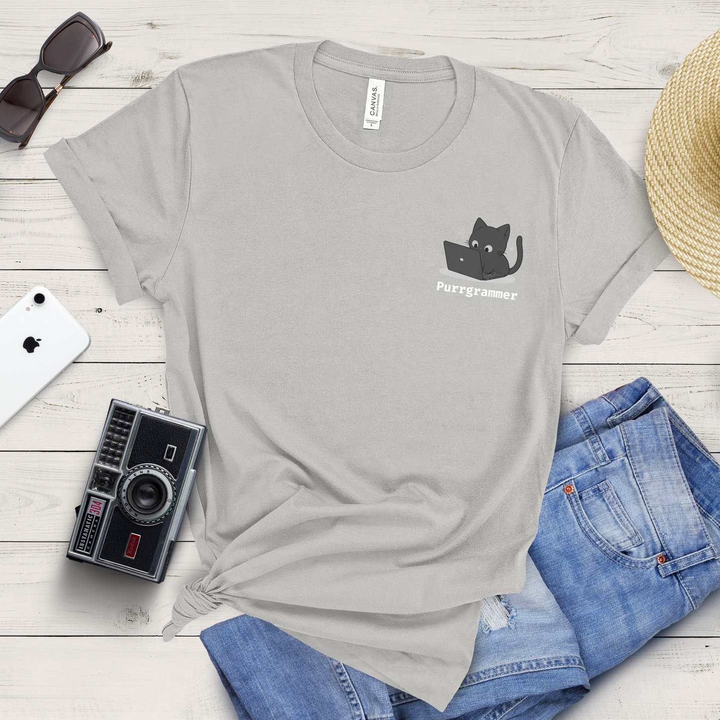 Purrgrammer Pocket Style T-Shirt