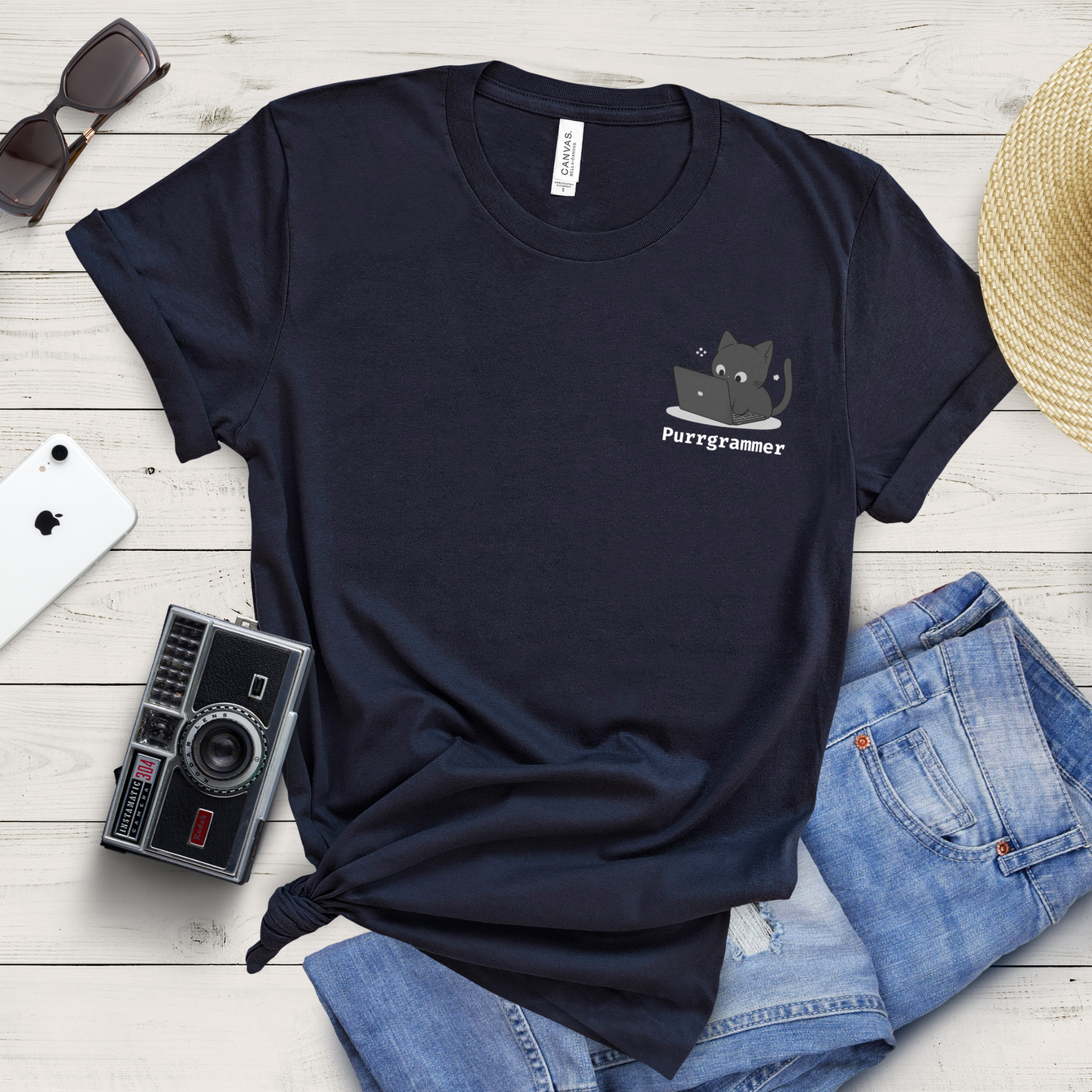 Purrgrammer Pocket Style T-Shirt
