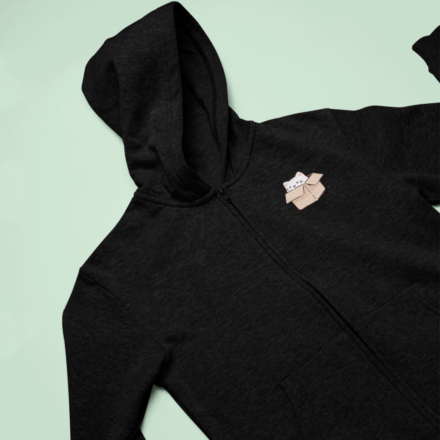 Inbox Kitty Zip Hoodie