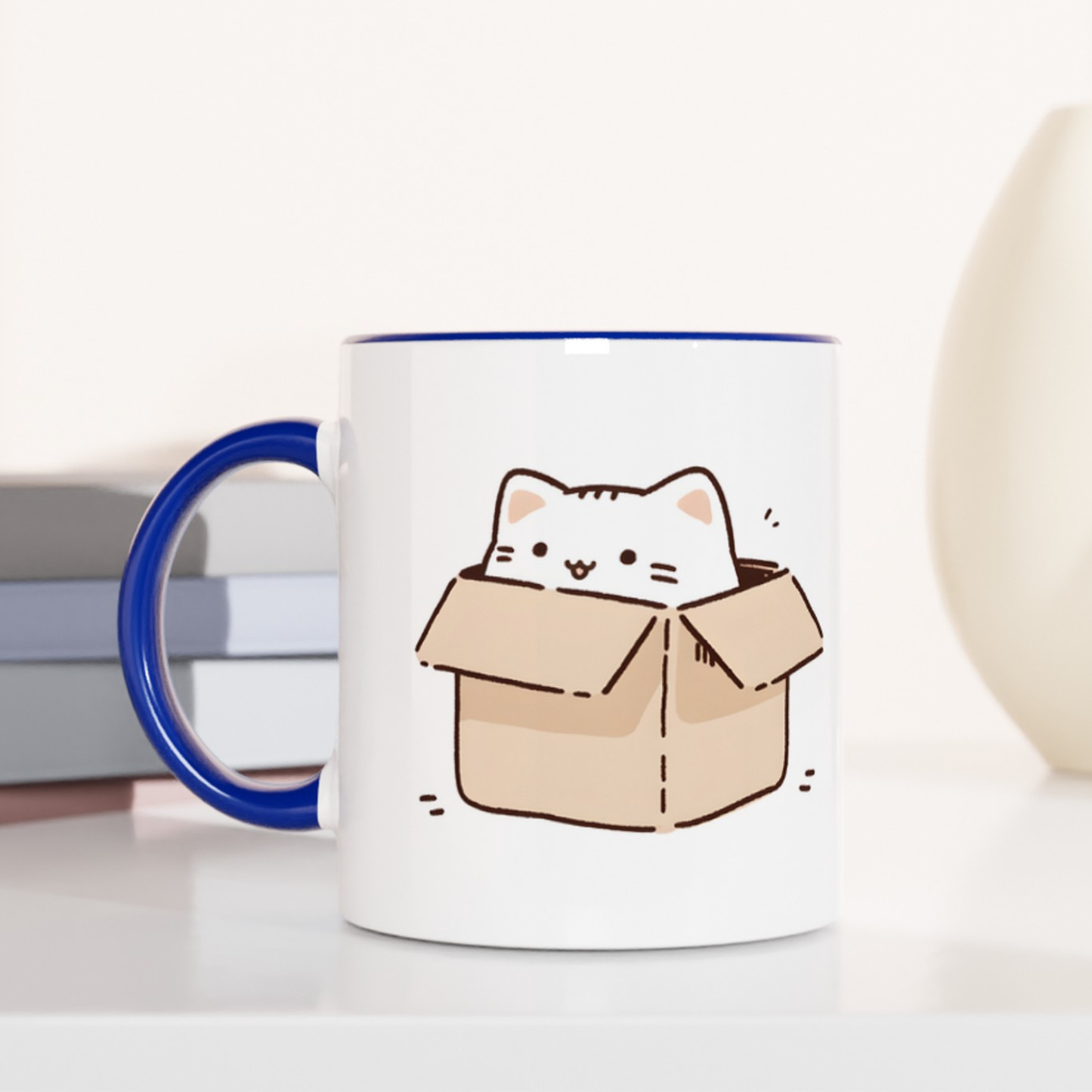 Inbox Kitty 11oz Ceramic Two Tone Mug