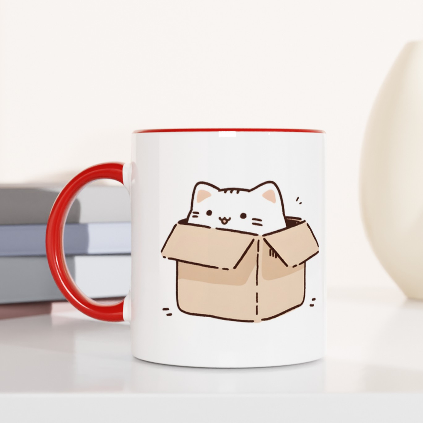Inbox Kitty 11oz Ceramic Two Tone Mug