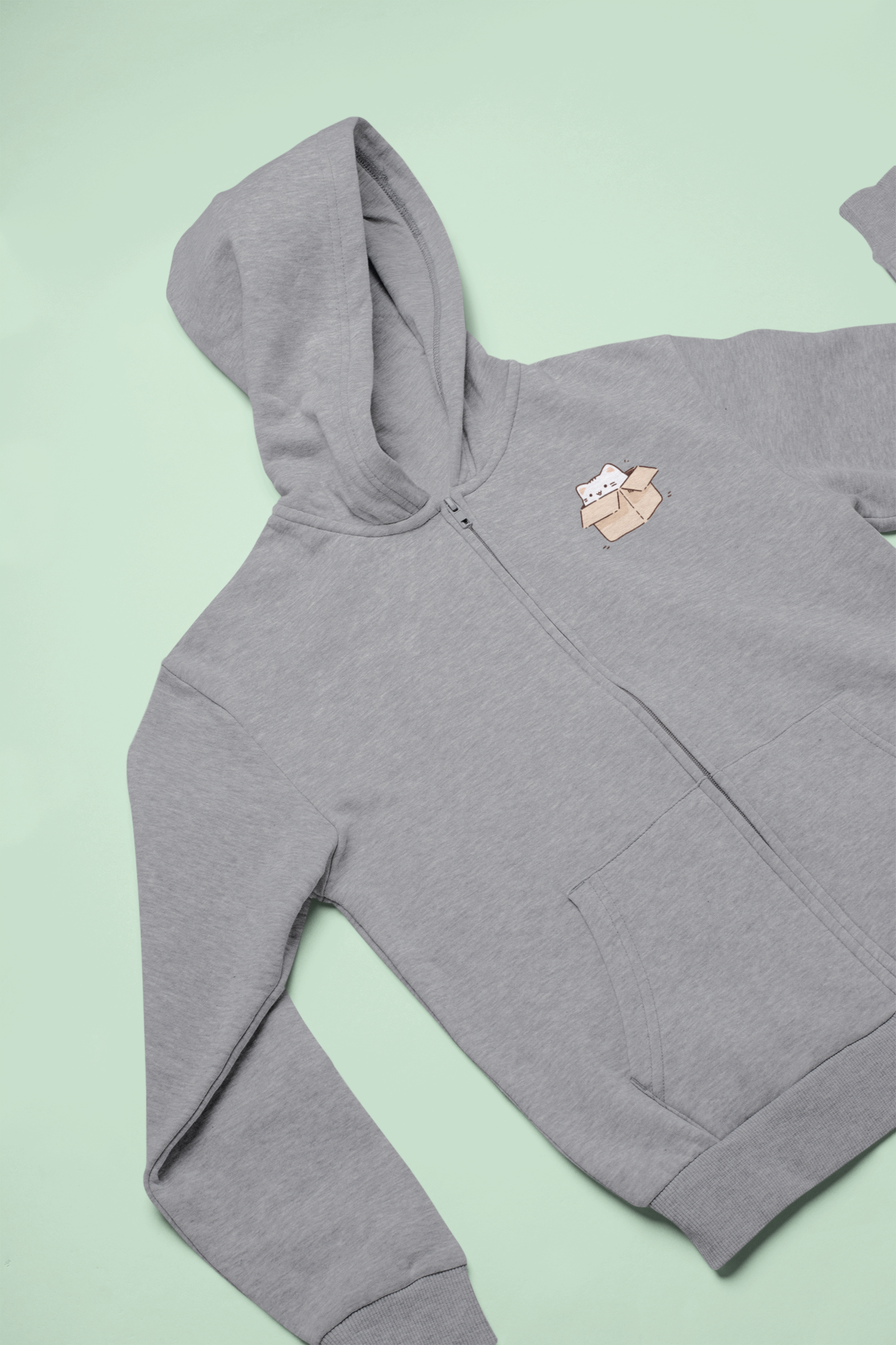 Inbox Kitty Zip Hoodie