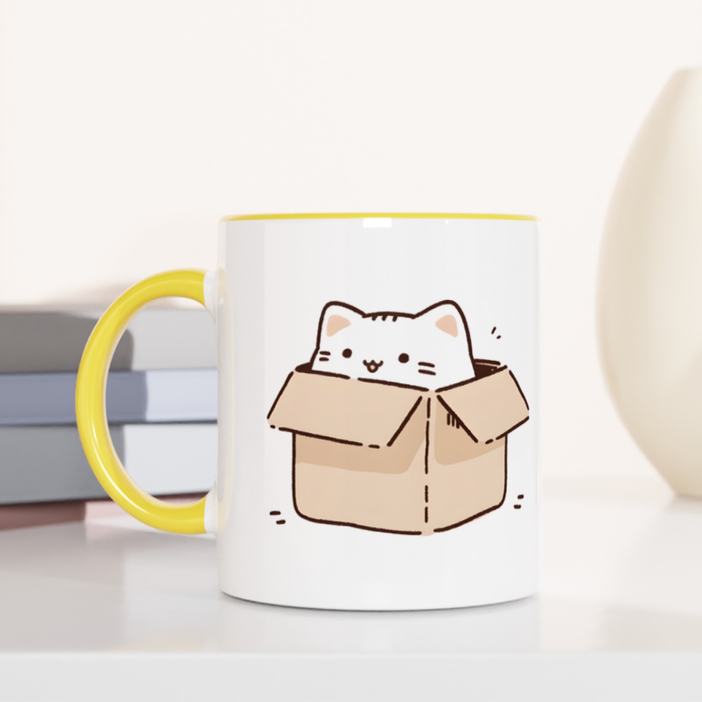 Inbox Kitty 11oz Ceramic Two Tone Mug