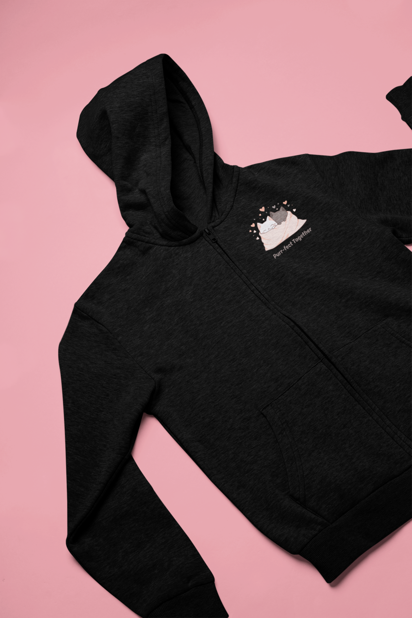 Purr-fect Together Zip Hoodie
