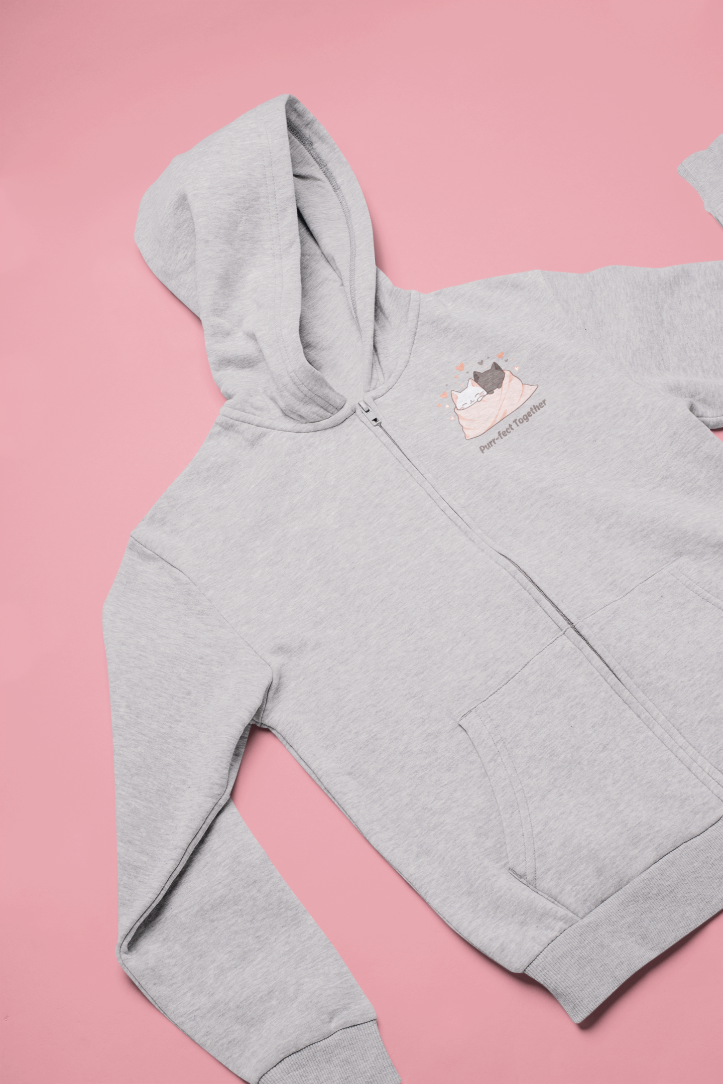 Purr-fect Together Zip Hoodie
