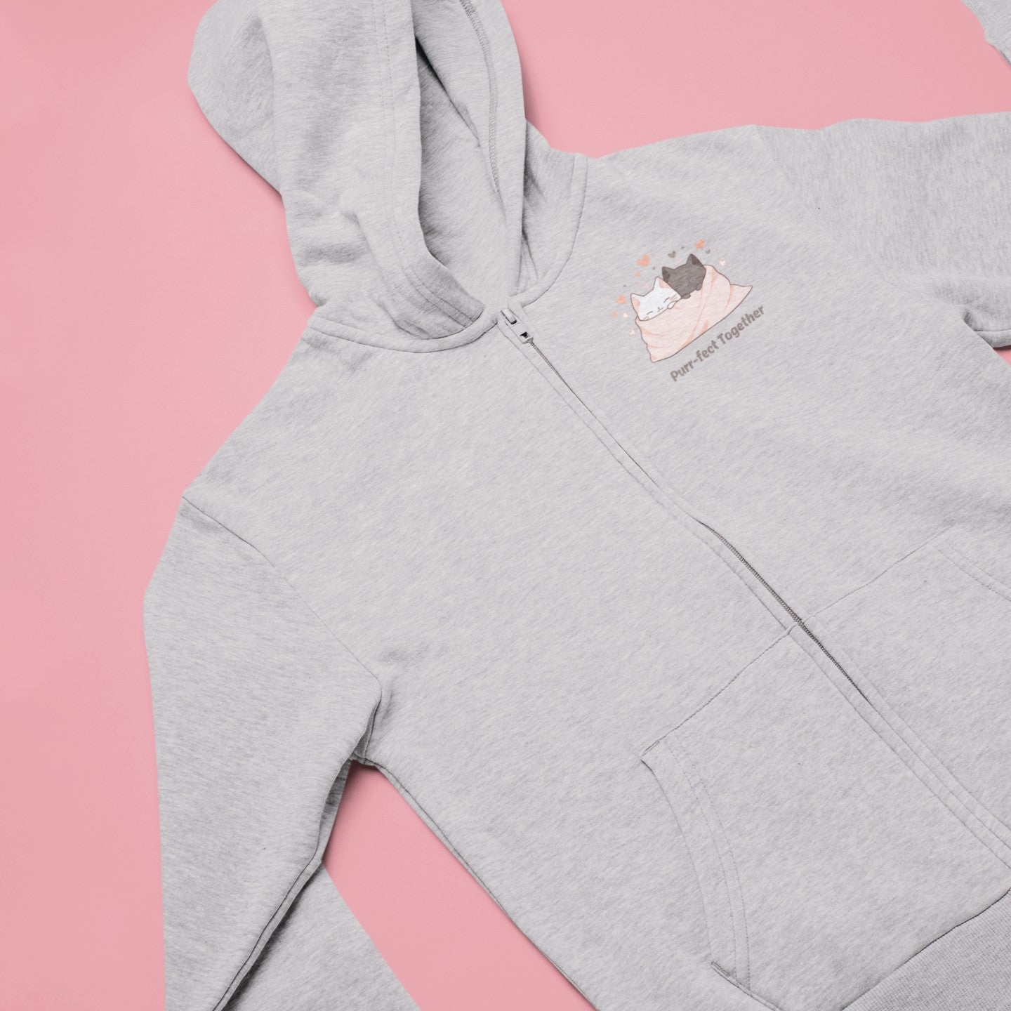 Purr-fect Together Zip Hoodie