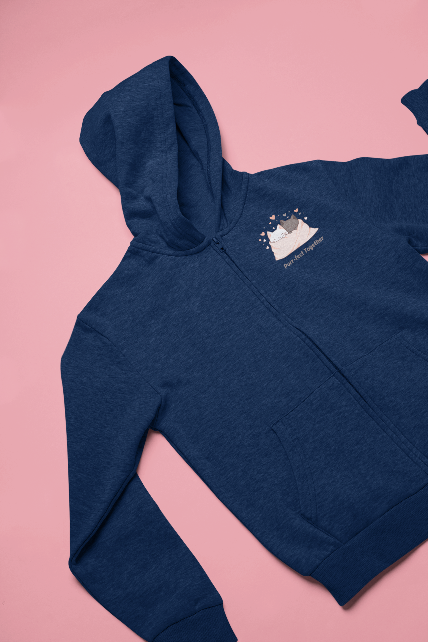 Purr-fect Together Zip Hoodie