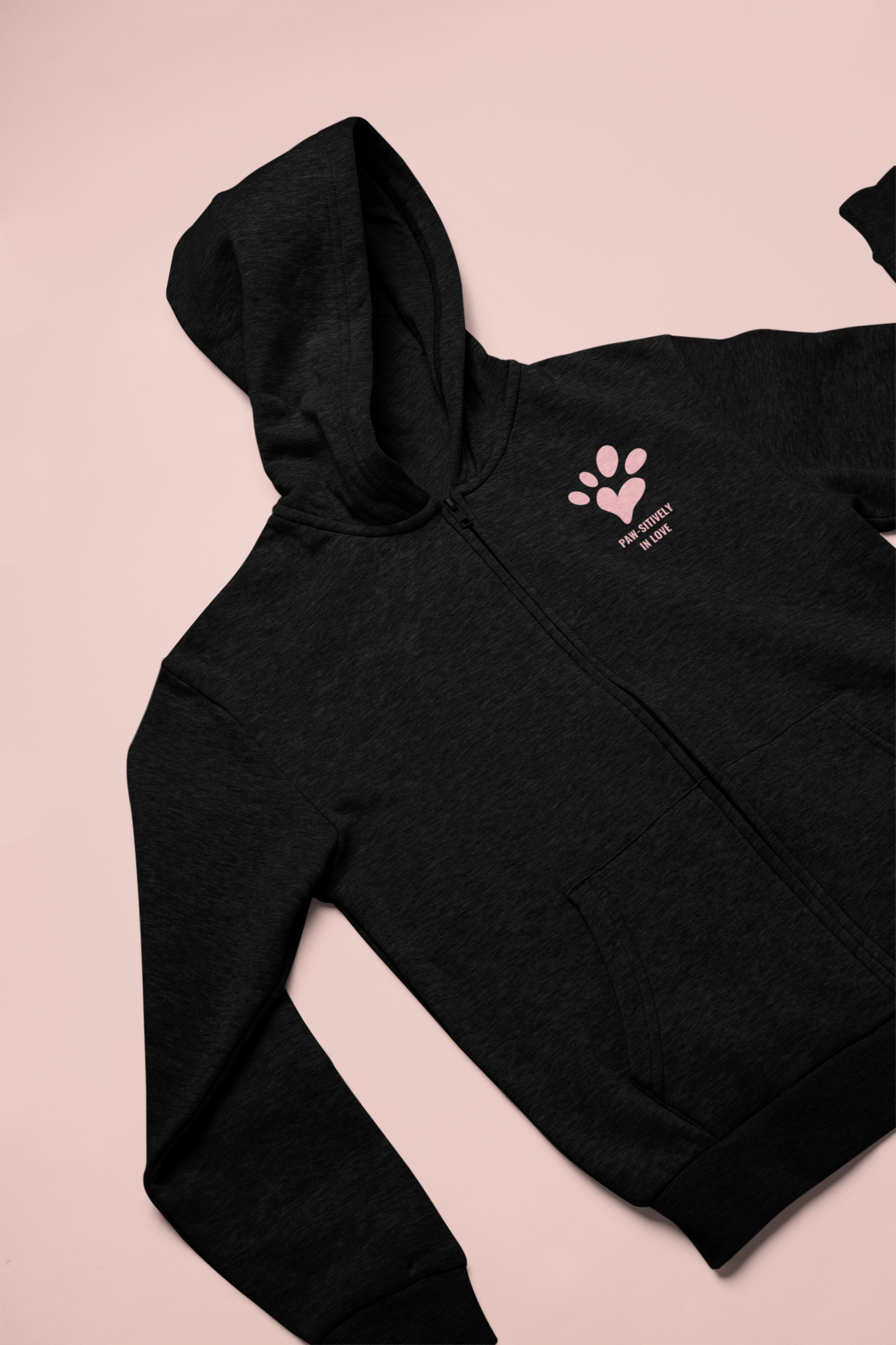 Paw-sitively in Love Zip Hoodie