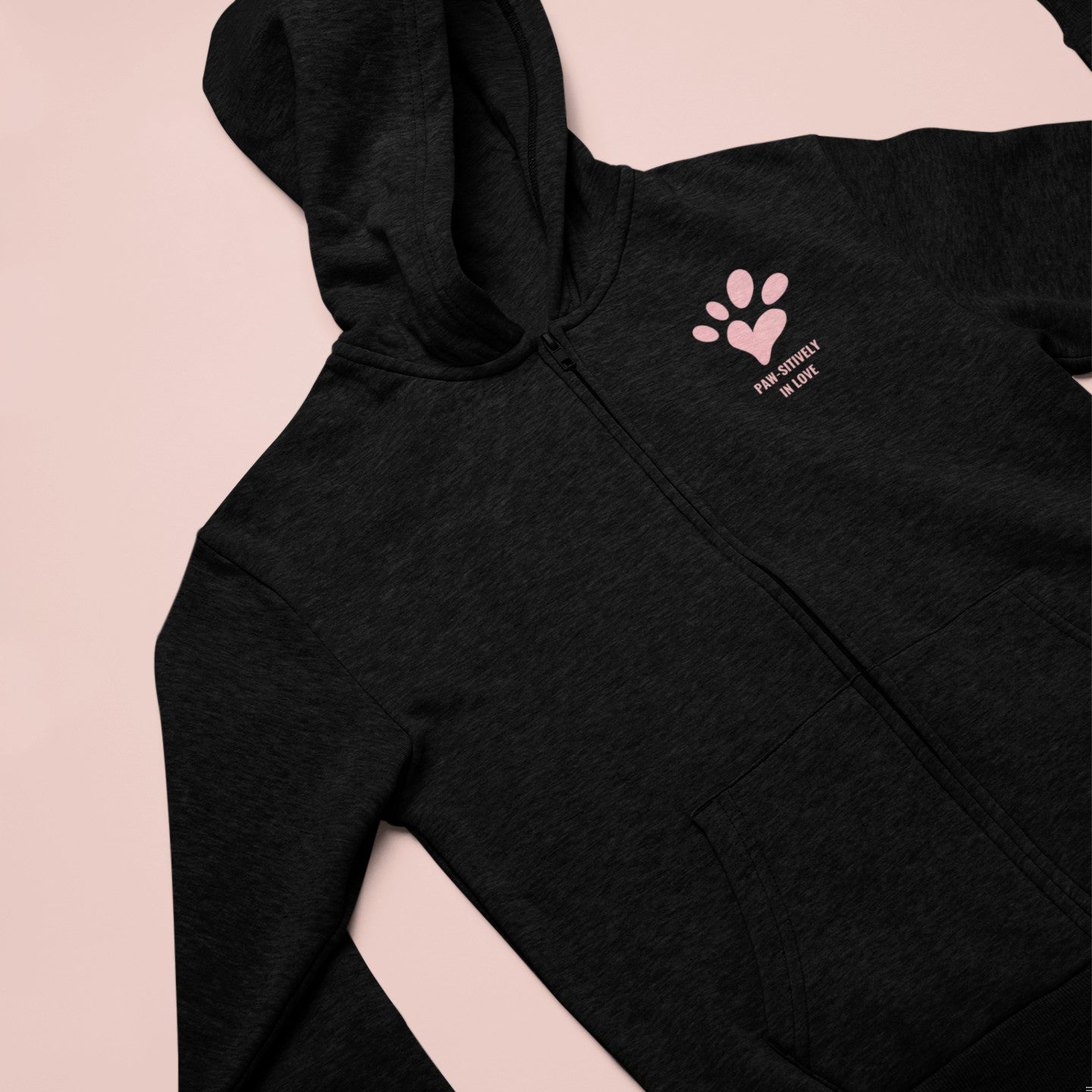Paw-sitively in Love Zip Hoodie