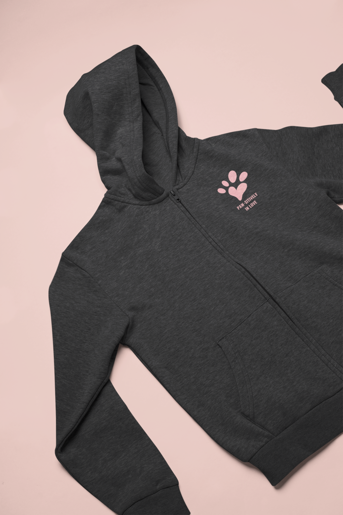 Paw-sitively in Love Zip Hoodie