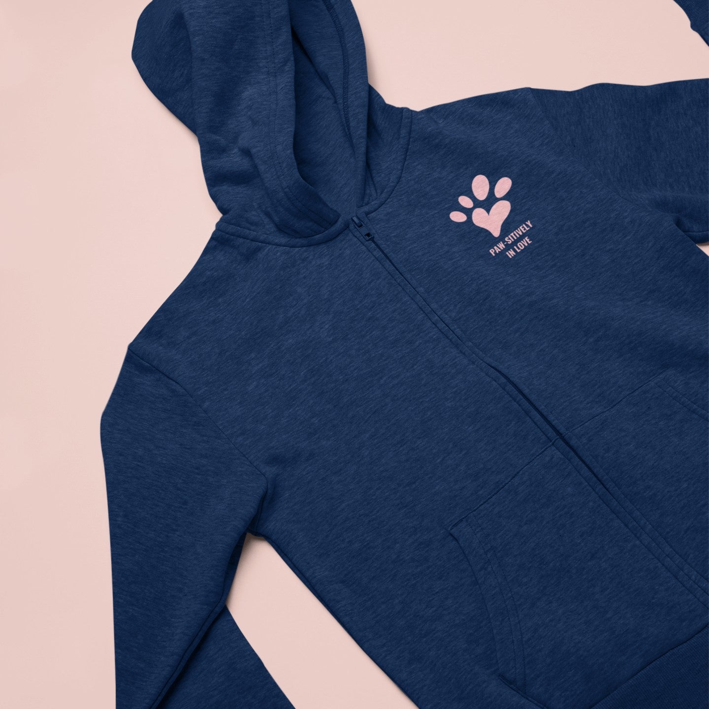 Paw-sitively in Love Zip Hoodie