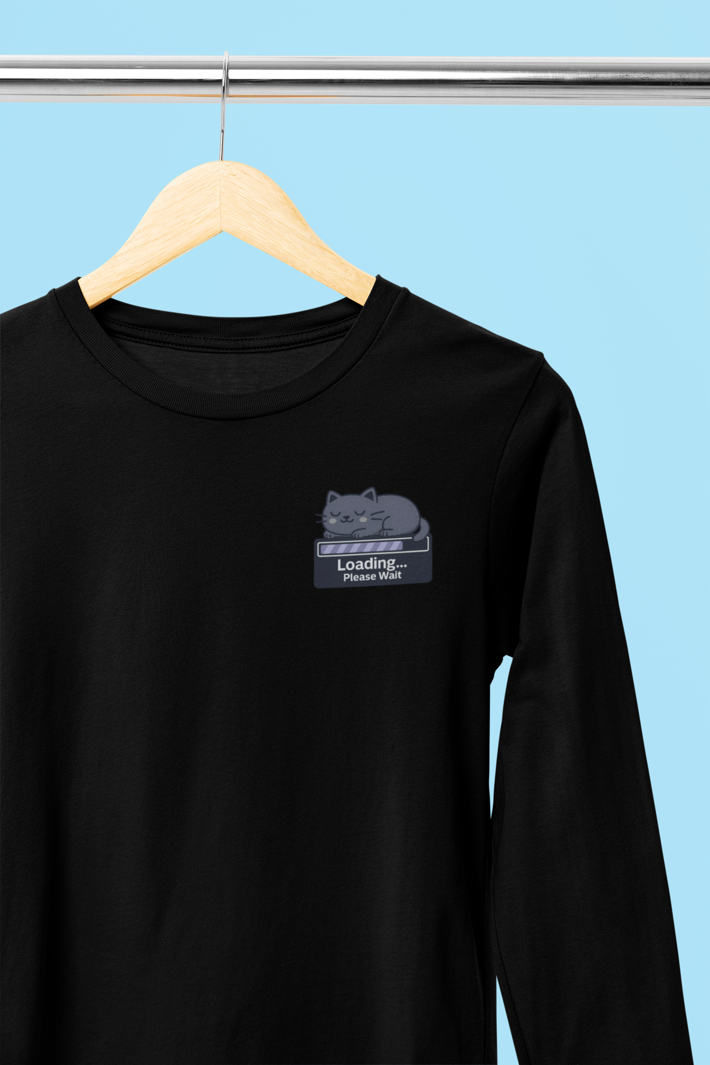 Buffering Meow Long Sleeve Tee
