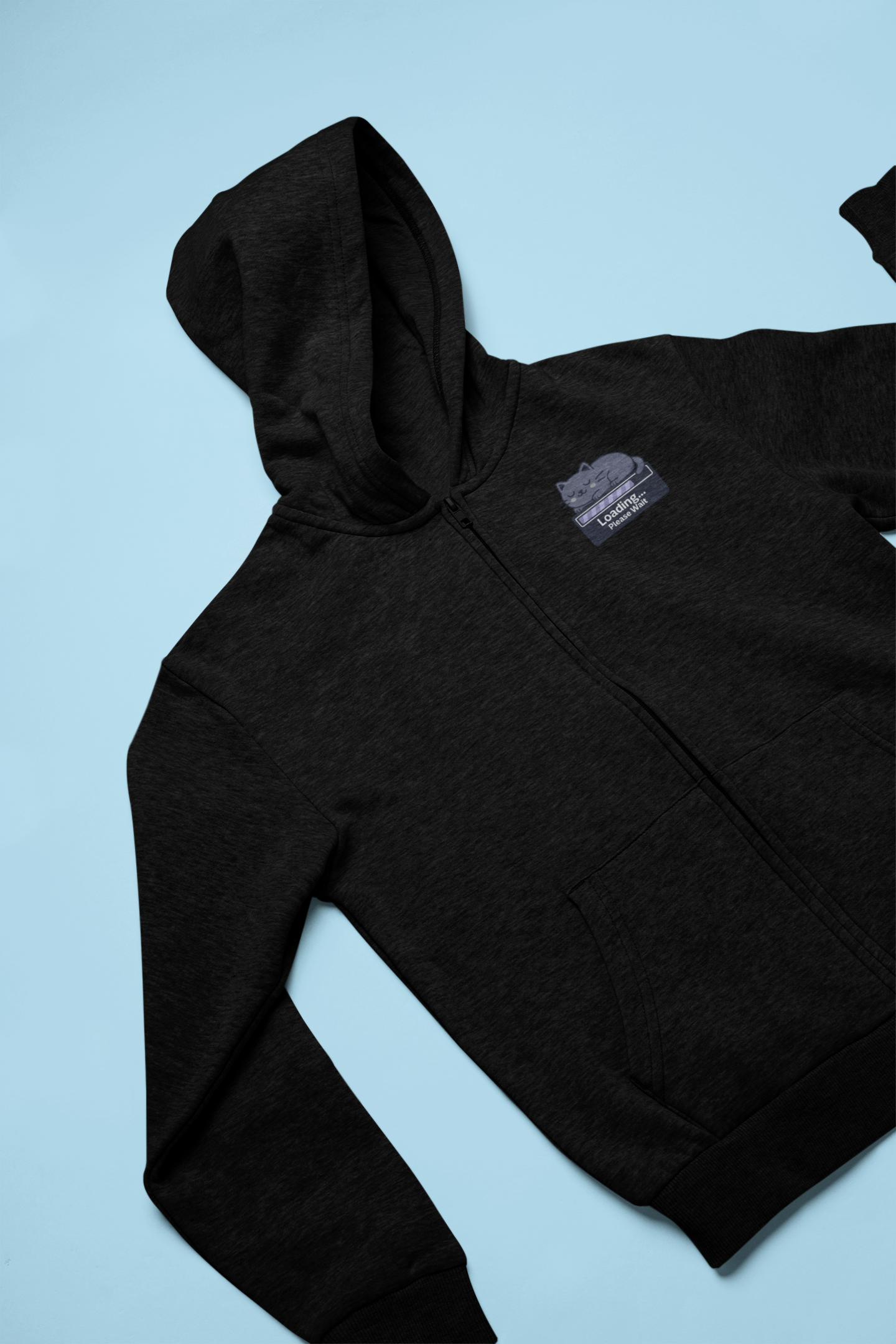 Buffering Meow Zip Hoodie