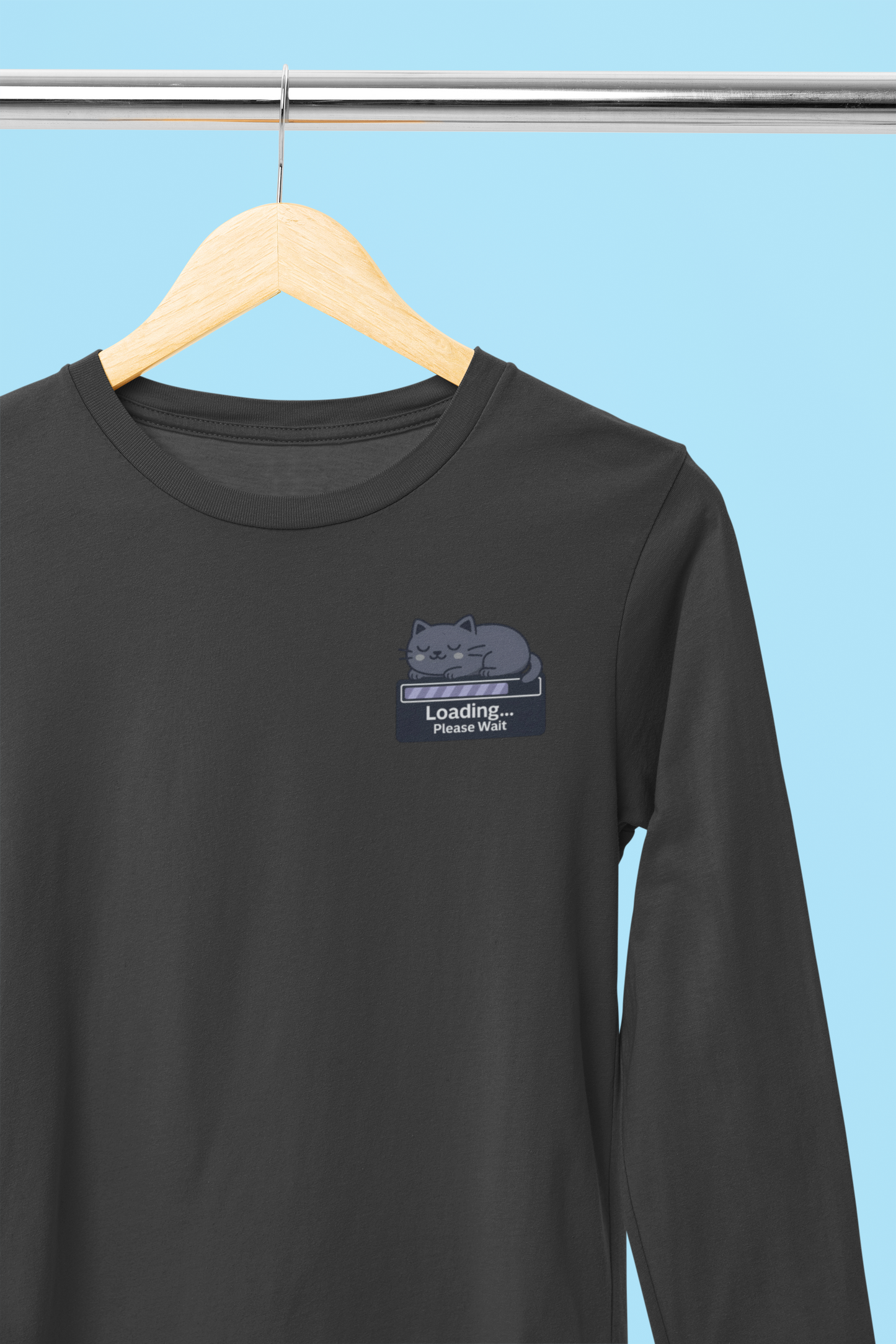 Buffering Meow Long Sleeve Tee