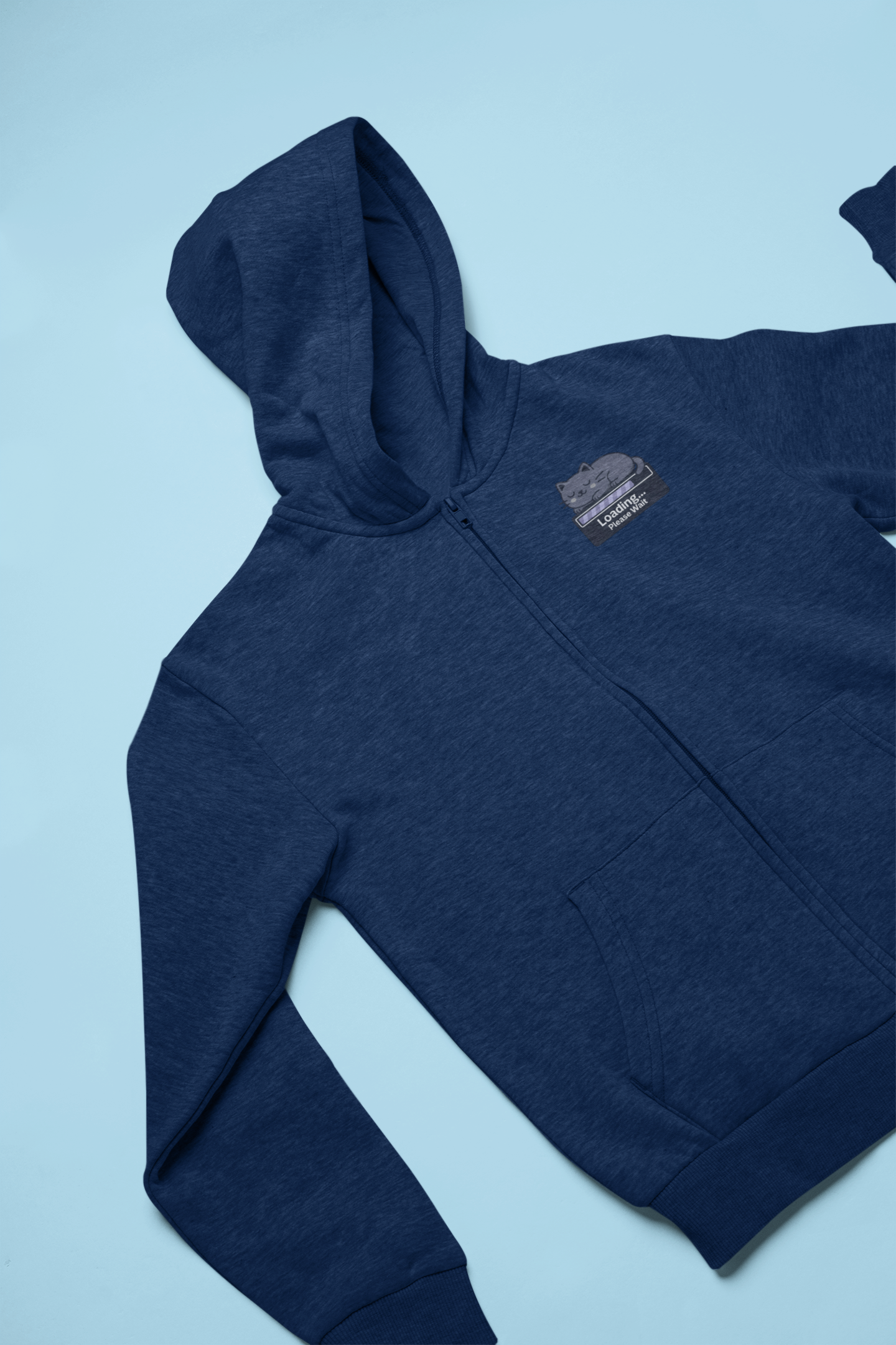 Buffering Meow Zip Hoodie